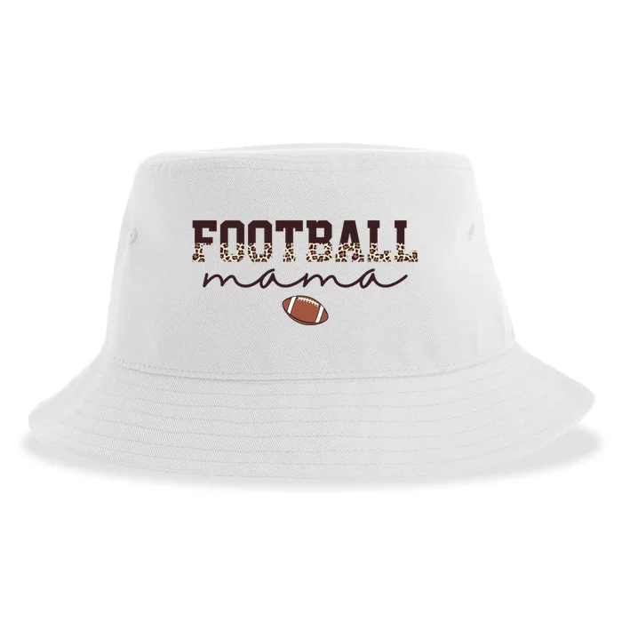 Football Mama Leopard Sustainable Bucket Hat