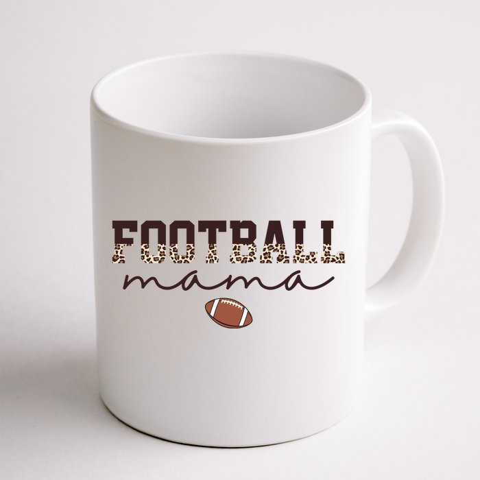 Football Mama Leopard Front & Back Coffee Mug