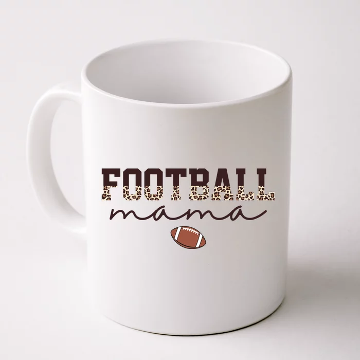 Football Mama Leopard Front & Back Coffee Mug