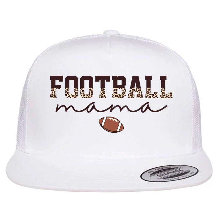 Football Mama Leopard Flat Bill Trucker Hat