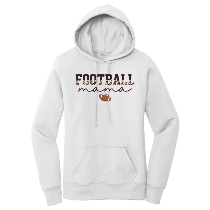 Football Mama Leopard Women's Pullover Hoodie