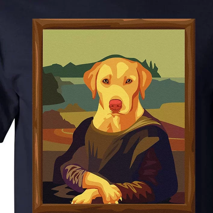 Funny Mona Lisa Yellow Lab Dog Art Parody Tall T-Shirt