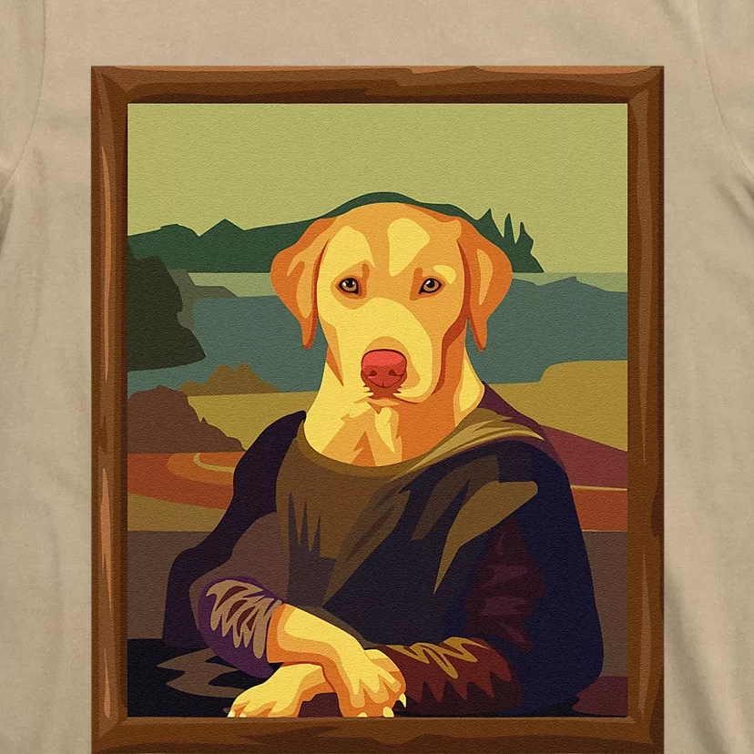 Funny Mona Lisa Yellow Lab Dog Art Parody T-Shirt