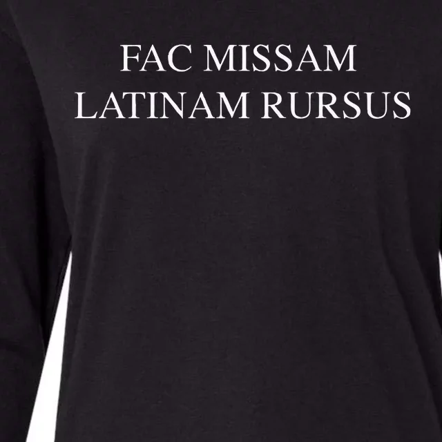 Fac Missam Latinam Rursus (Make The Mass Latin Again) Womens Cotton Relaxed Long Sleeve T-Shirt