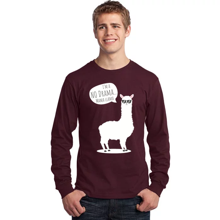 Funny Mama Llama No Drama Alpaca Tall Long Sleeve T-Shirt