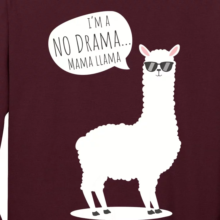 Funny Mama Llama No Drama Alpaca Tall Long Sleeve T-Shirt