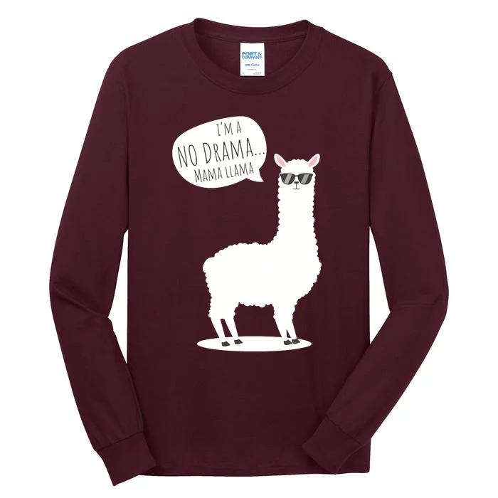 Funny Mama Llama No Drama Alpaca Tall Long Sleeve T-Shirt