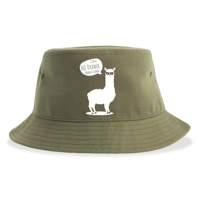 Funny Mama Llama No Drama Alpaca Sustainable Bucket Hat