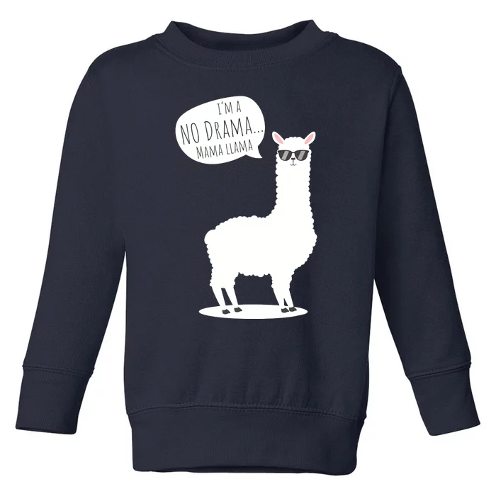 Funny Mama Llama No Drama Alpaca Toddler Sweatshirt