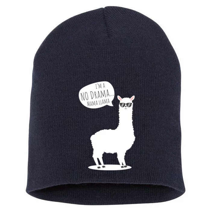 Funny Mama Llama No Drama Alpaca Short Acrylic Beanie