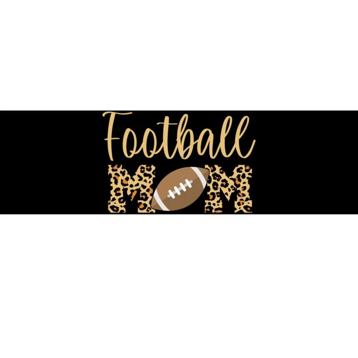 Football Mom Leopard Cute Logo Fan Bumper Sticker