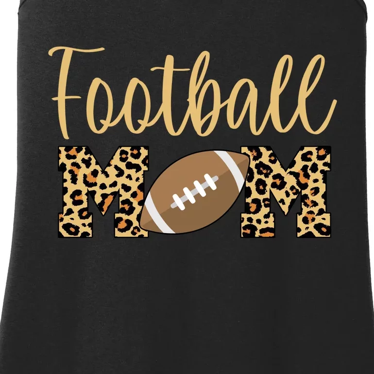 Football Mom Leopard Cute Logo Fan Ladies Essential Tank