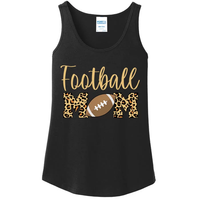 Football Mom Leopard Cute Logo Fan Ladies Essential Tank