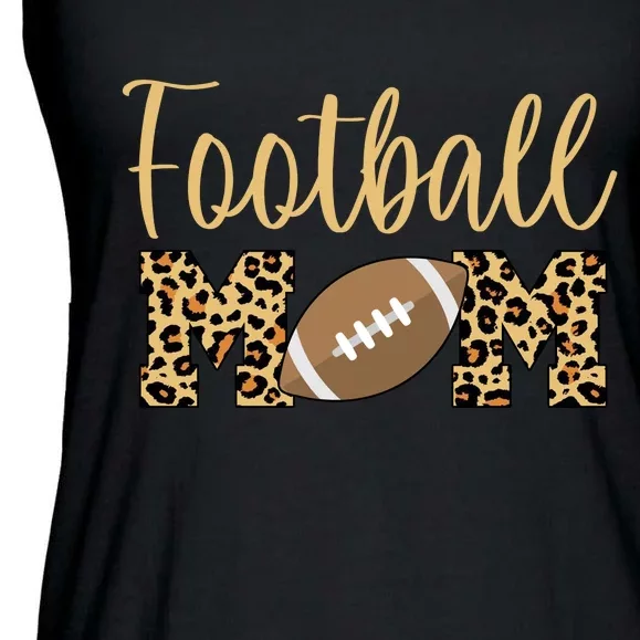 Football Mom Leopard Cute Logo Fan Ladies Essential Flowy Tank