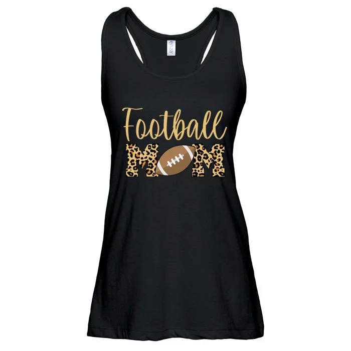 Football Mom Leopard Cute Logo Fan Ladies Essential Flowy Tank