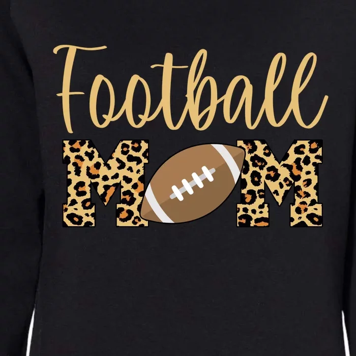 Football Mom Leopard Cute Logo Fan Womens California Wash Sweatshirt