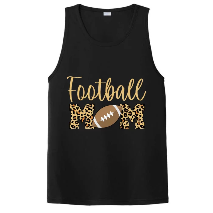 Football Mom Leopard Cute Logo Fan Performance Tank