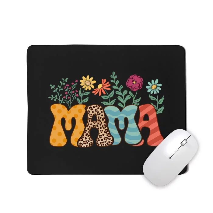 Floral Mama Leopard Gift For Mother's Day Mousepad