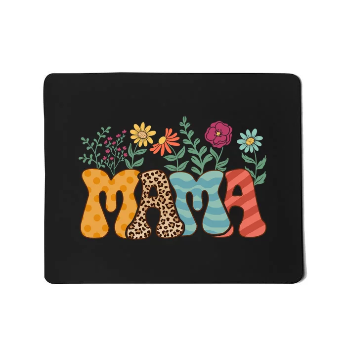 Floral Mama Leopard Gift For Mother's Day Mousepad