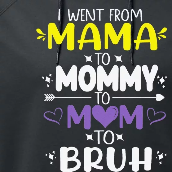 Funny Mom Life Mama Mommy Mom Bruh Mother's Day Performance Fleece Hoodie