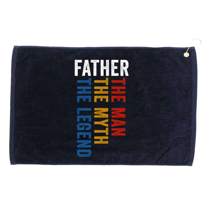 Father Myth Legend Funny Dad Father´s Day Daddy Cute Gift Grommeted Golf Towel