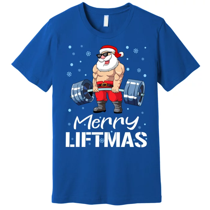 Funny Merry Liftmas Gym Fitness Christmas Gift Premium T-Shirt