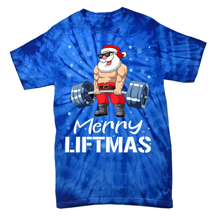 Funny Merry Liftmas Gym Fitness Christmas Gift Tie-Dye T-Shirt