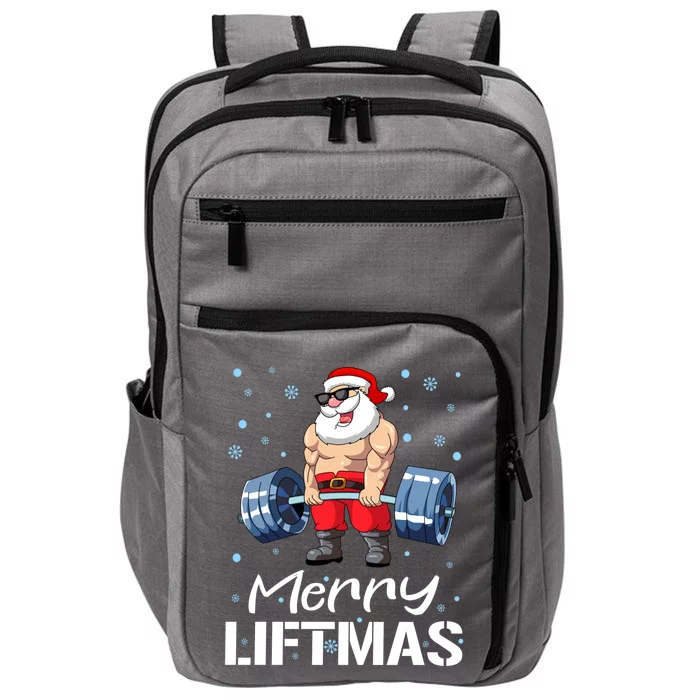 Funny Merry Liftmas Gym Fitness Christmas Gift Impact Tech Backpack