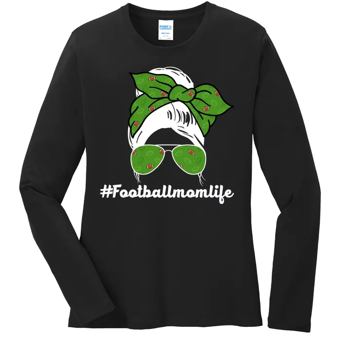 Football Mom Life Ladies Long Sleeve Shirt