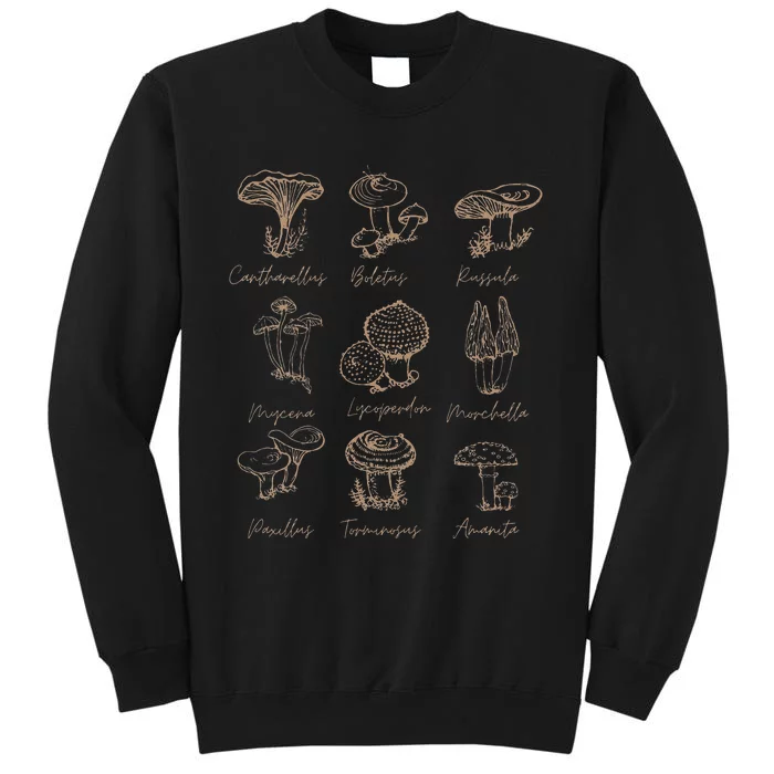 Fungi Mushroom Lover Mycology Vintage Goth Style Tall Sweatshirt