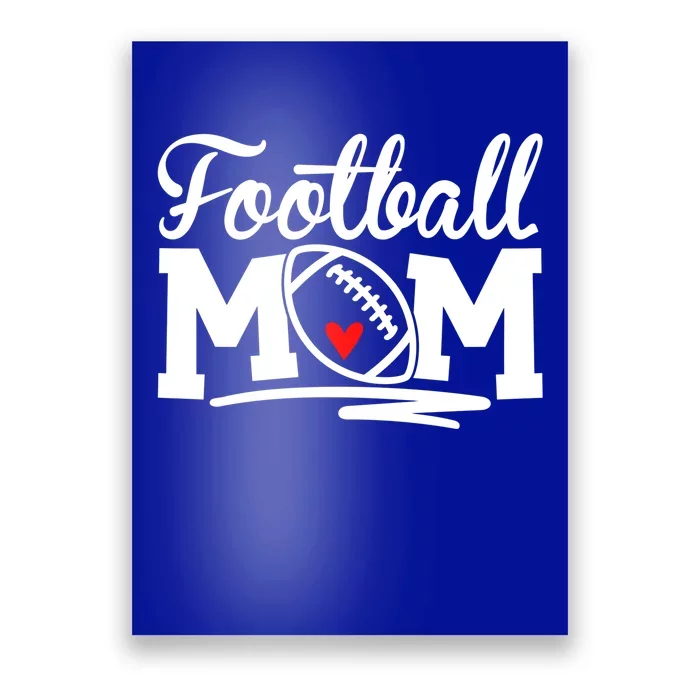 Football Mom Leopard Football Love Football Player Gift Poster