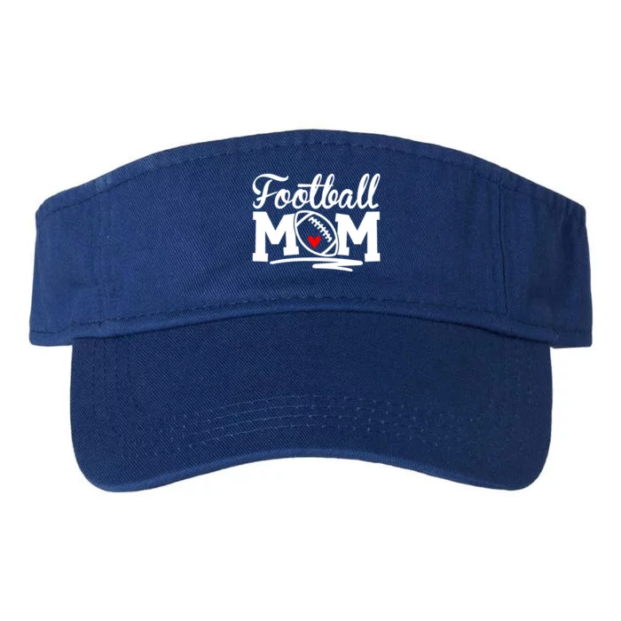 Football Mom Leopard Football Love Football Player Gift Valucap Bio-Washed Visor