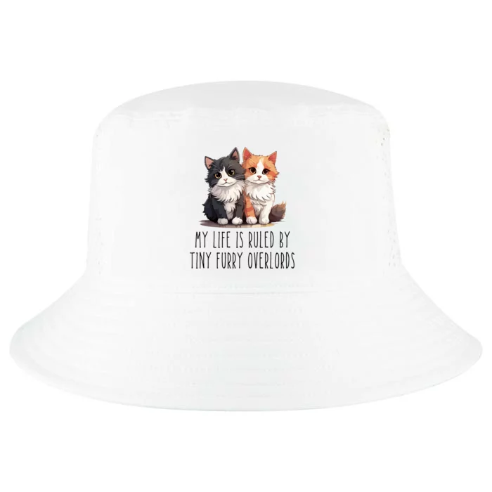 Funny My Life Is Ruled By Tiny Furry Overlords Cool Comfort Performance Bucket Hat