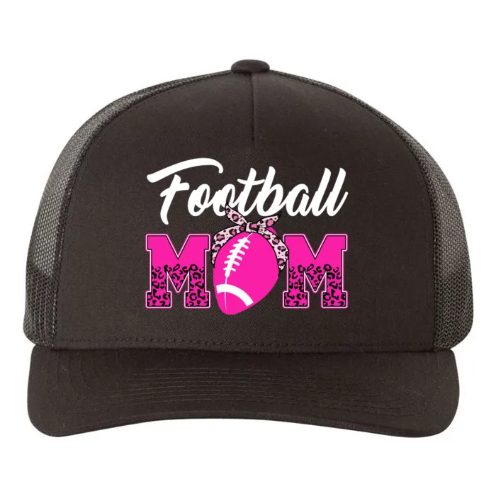 Football Mom Leopard Cute Yupoong Adult 5-Panel Trucker Hat