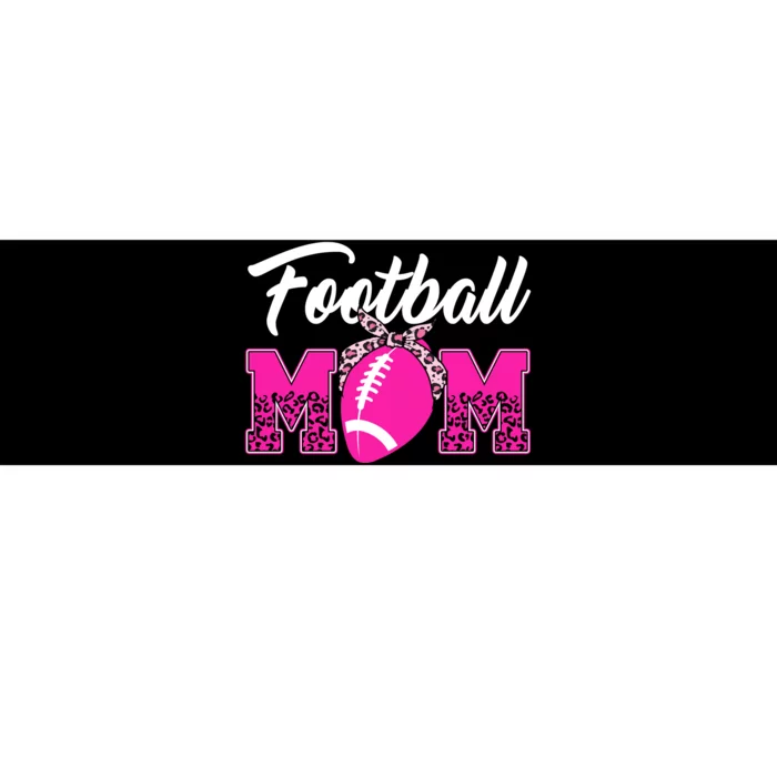 Football Mom Leopard Cute Bumper Sticker