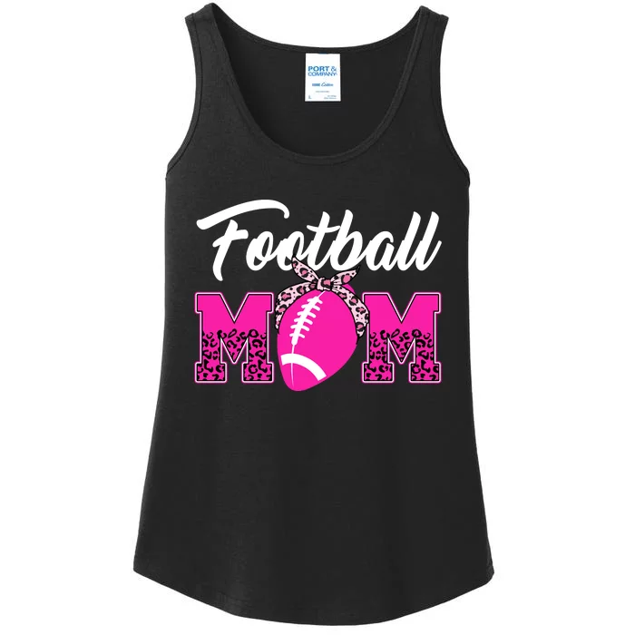 Football Mom Leopard Cute Ladies Essential Tank