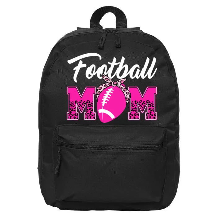 Football Mom Leopard Cute 16 in Basic Backpack