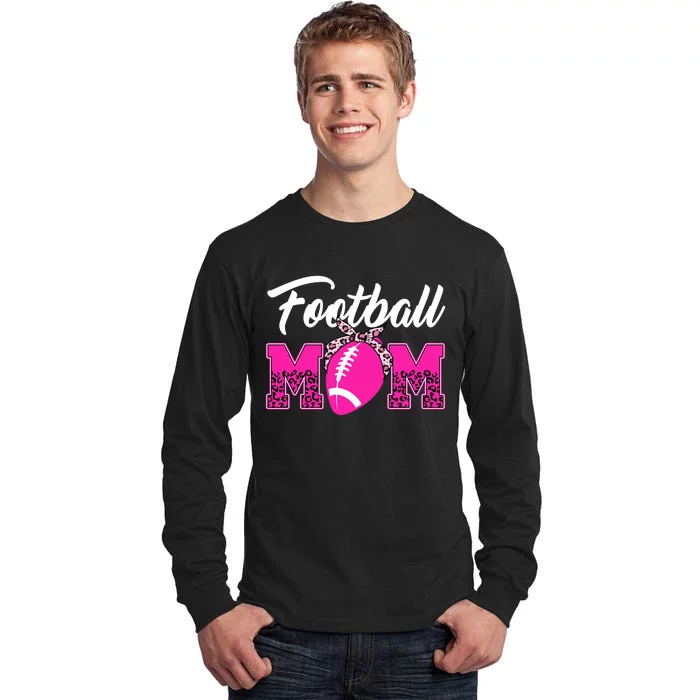 Football Mom Leopard Cute Tall Long Sleeve T-Shirt