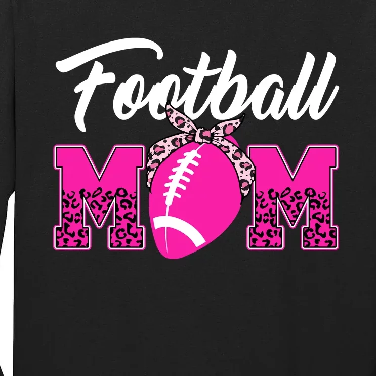 Football Mom Leopard Cute Tall Long Sleeve T-Shirt