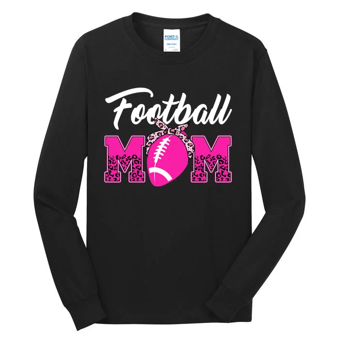 Football Mom Leopard Cute Tall Long Sleeve T-Shirt