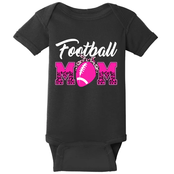 Football Mom Leopard Cute Baby Bodysuit