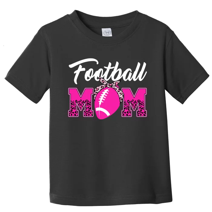 Football Mom Leopard Cute Toddler T-Shirt