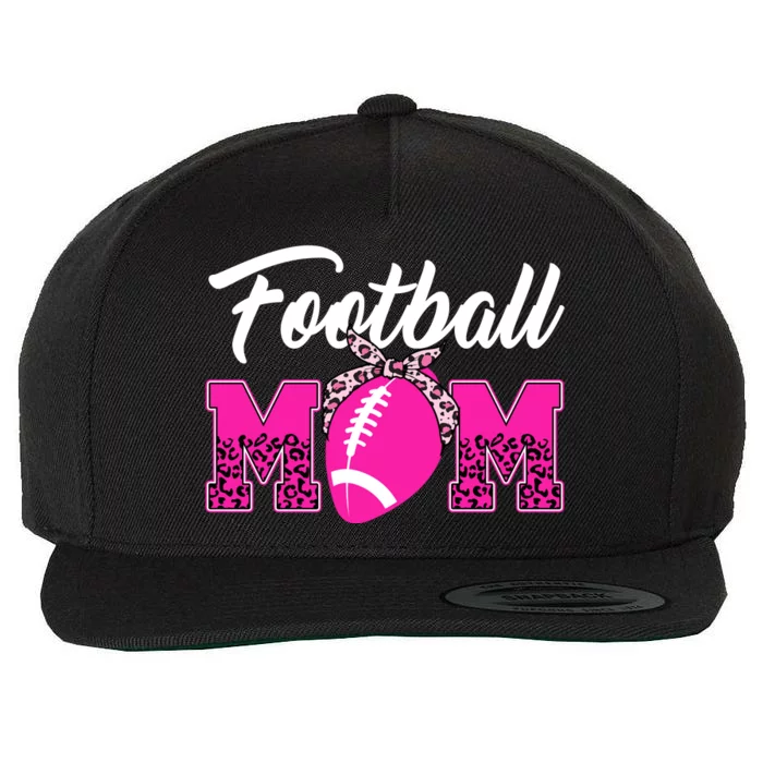 Football Mom Leopard Cute Wool Snapback Cap