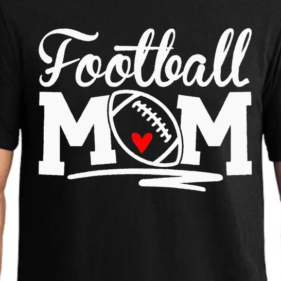 Football Mom Leopard Football Love Football Player Pajama Set