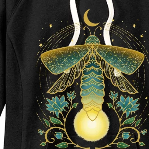 Firefly Magical Lunar Mystical Design For Nature Lovers Women's Fleece Hoodie