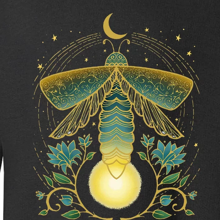 Firefly Magical Lunar Mystical Design For Nature Lovers Toddler Sweatshirt