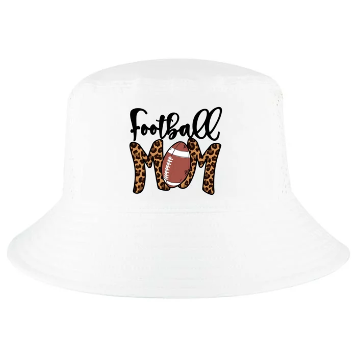 Football Mom Leopard American Football Mothers Day Mom Mama Great Gift Cool Comfort Performance Bucket Hat