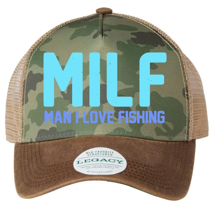 Funny MILF Man I Love Fishing Vintage Milf Fishing Shirt Fishing Lover Legacy Tie Dye Trucker Hat