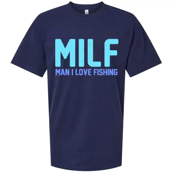 Funny MILF Man I Love Fishing Vintage Milf Fishing Shirt Fishing Lover Sueded Cloud Jersey T-Shirt