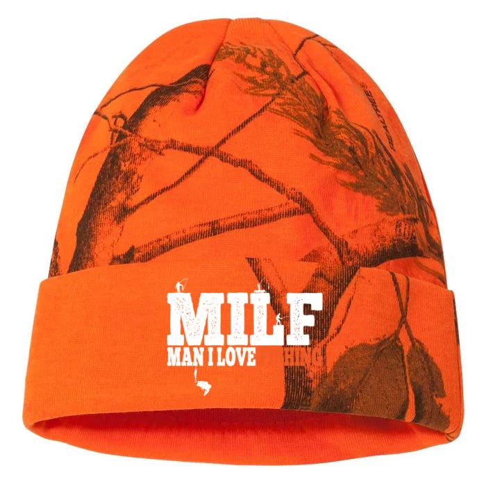 Funny MILF Man I Love Fishing Vintage Milf Fishing Shirt Fishing Lover Kati - 12in Camo Beanie